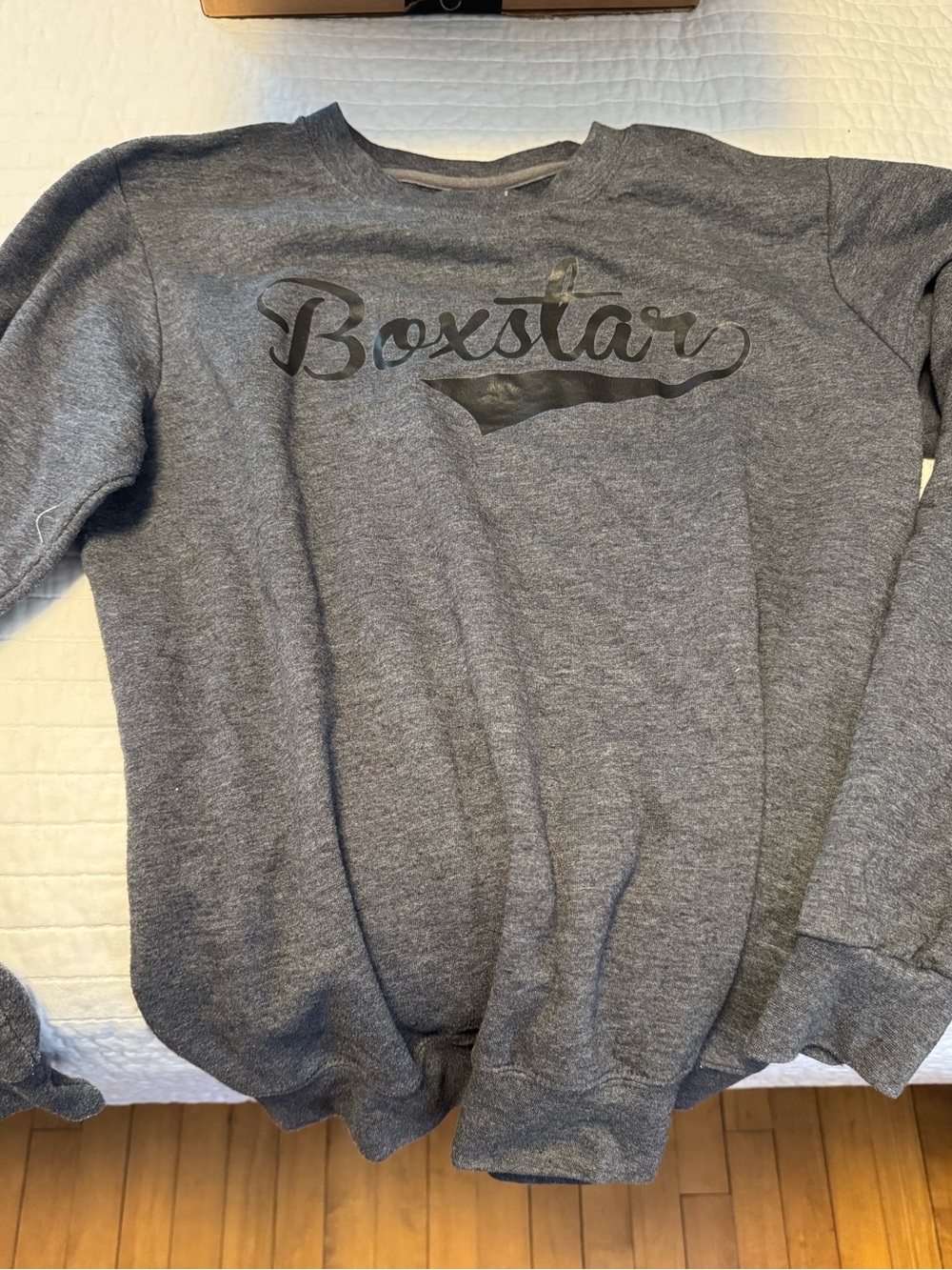 Boxstar Gray Lightweight Crewneck Sweatshirt